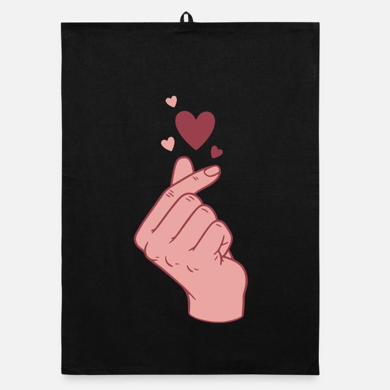 Kpop Cœur de doigt Coréen Pop Amour mignon Coréen Torchon bio