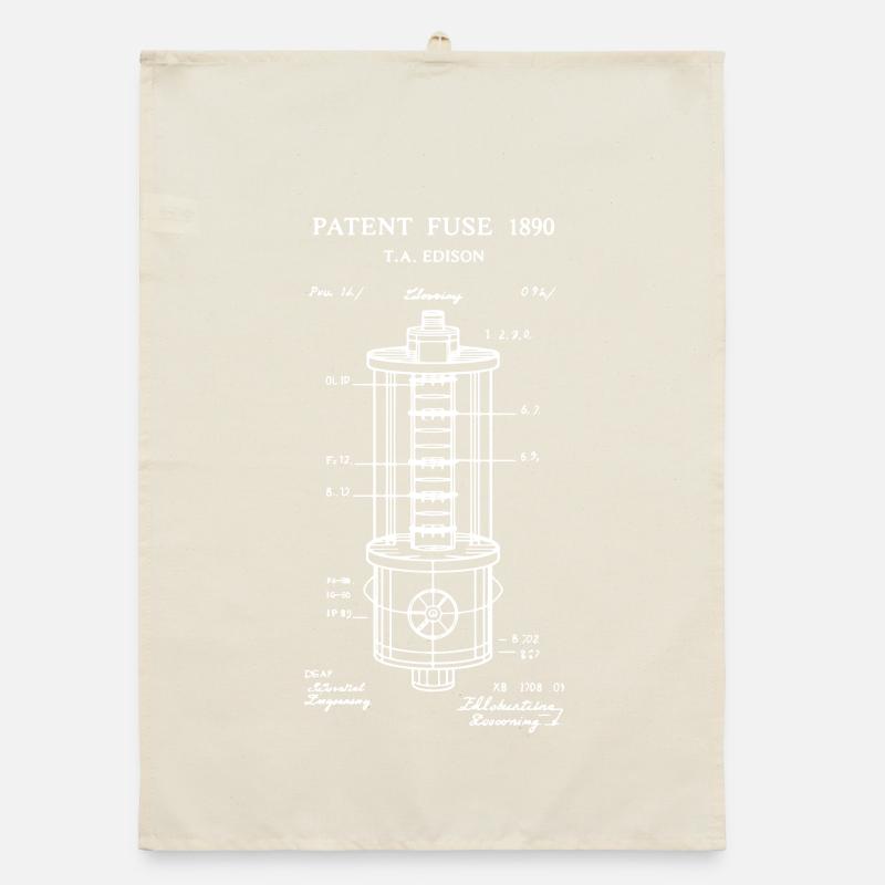 Edison Fuse Blueprint Organic dish towel