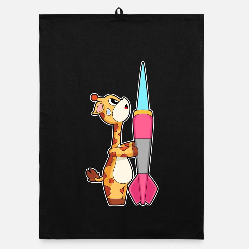 Giraffe Dart Dartpfeil Sport Organic Geschirrtuch