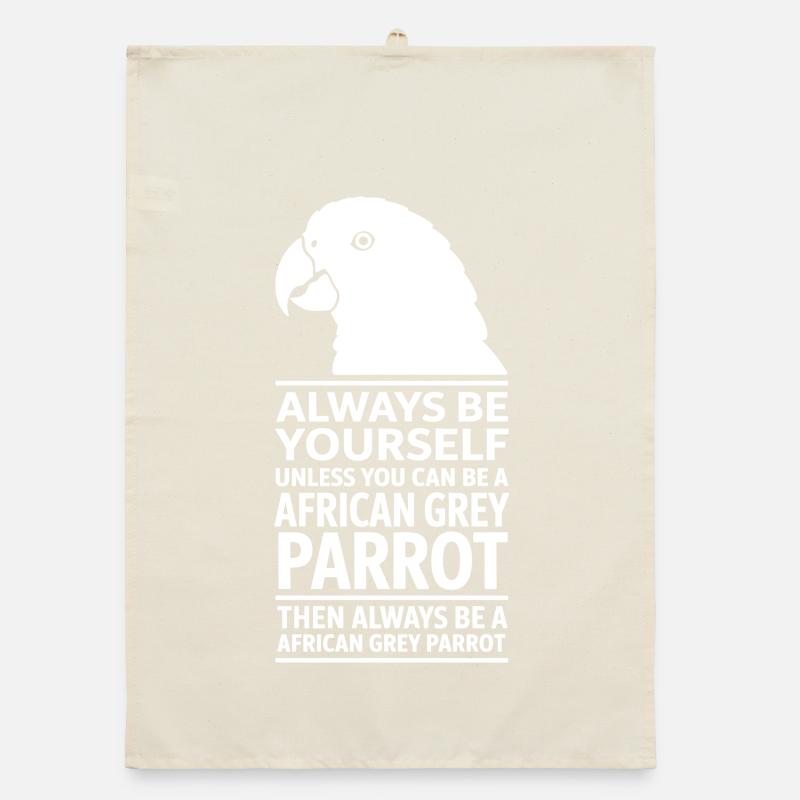 Grey Parrot Sayings Funny Grey Parrot Gift Organic dish towel