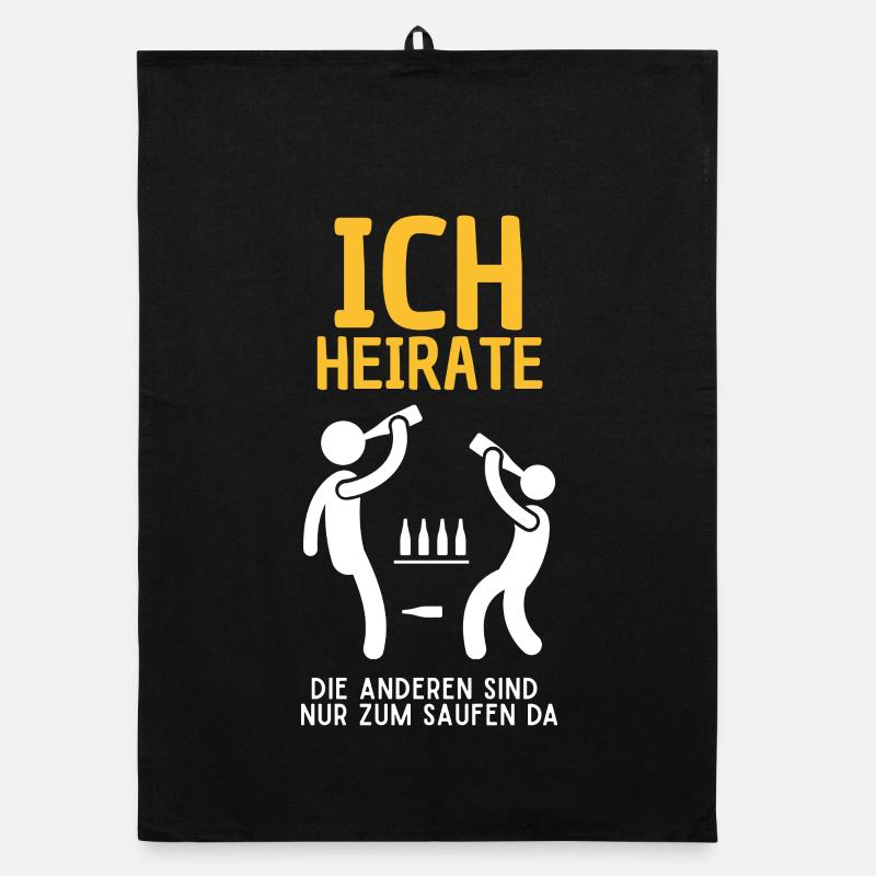 Ich Heirate JGA Shirt Junggesellenabschied satire Organic Geschirrtuch