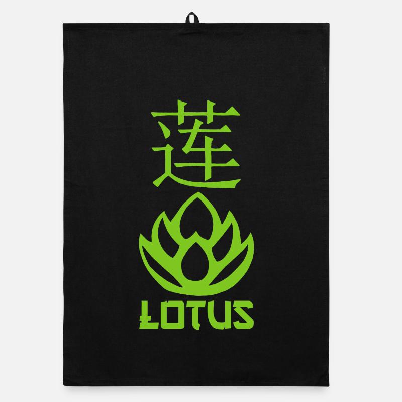 Lotus vert et Asie Torchon bio