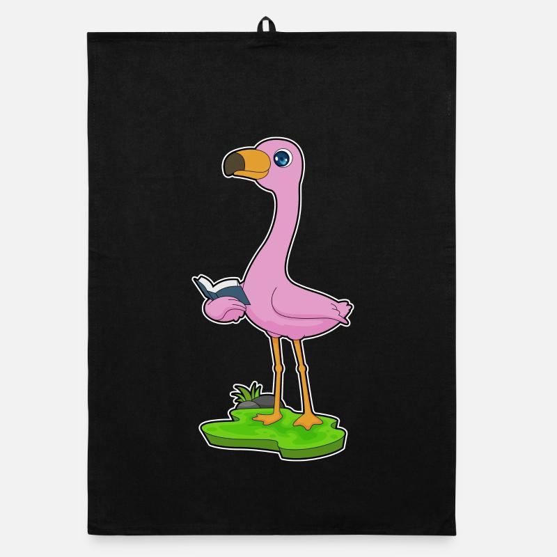 Flamingo Book - Torchon bio - noir