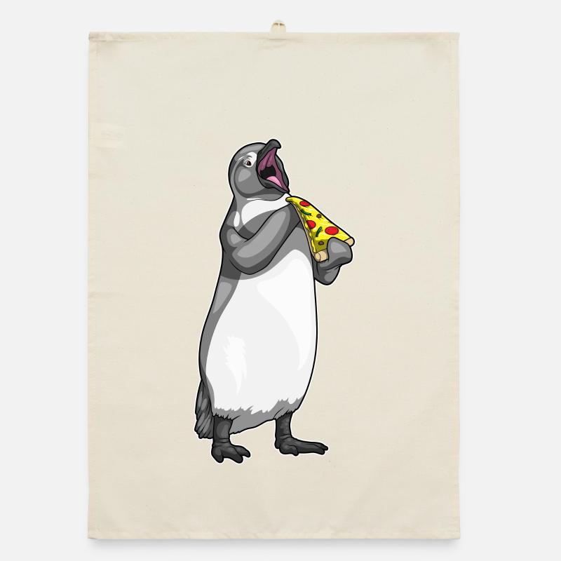 Pinguin Pizza Organic Geschirrtuch