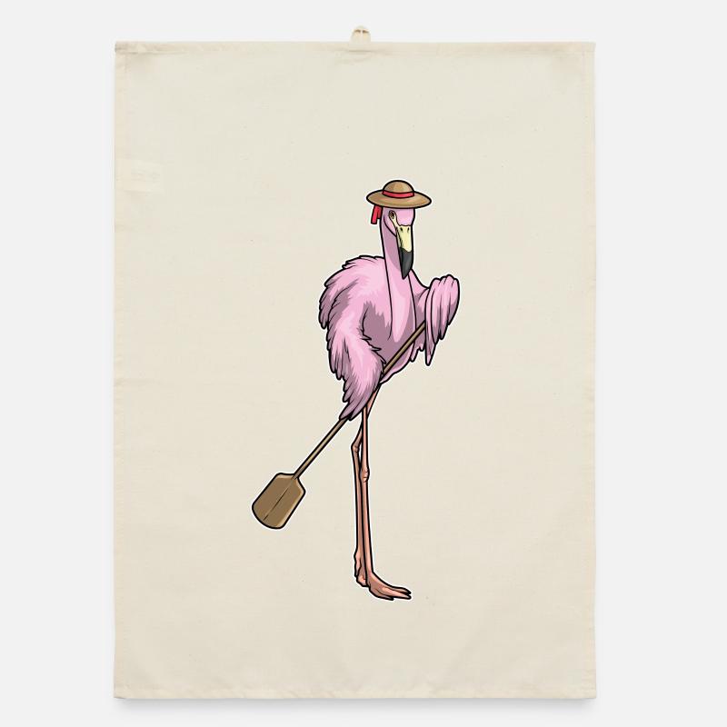 Flamingo Paddle Organic dish towel