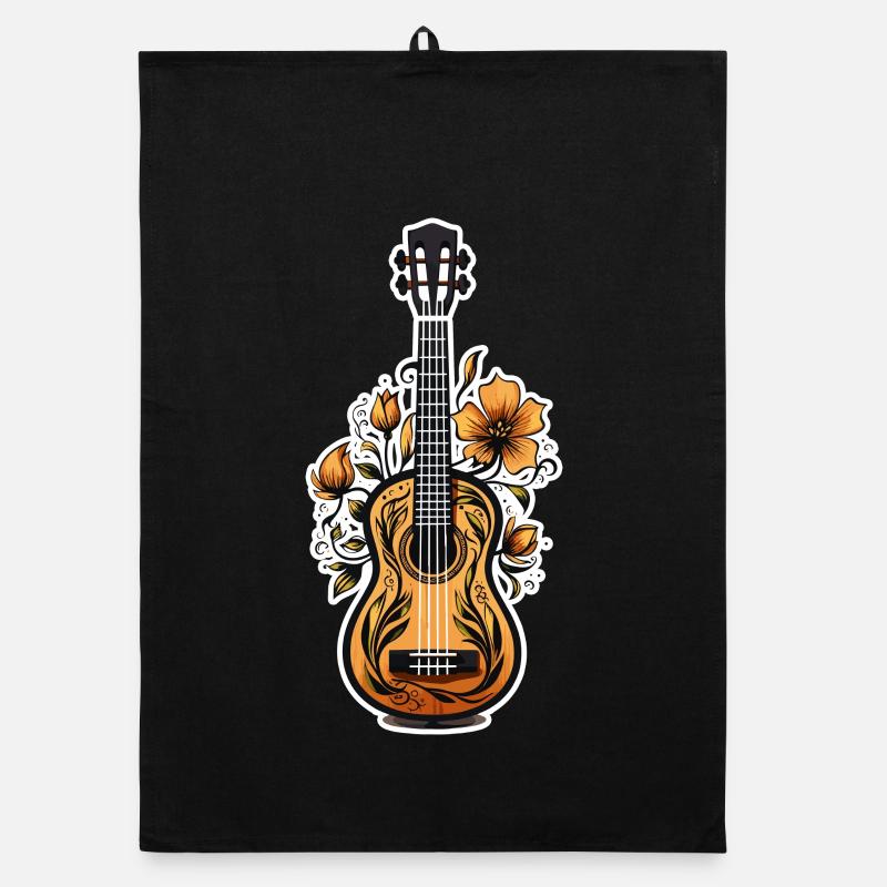 Ukulele Grafik Organic Geschirrtuch
