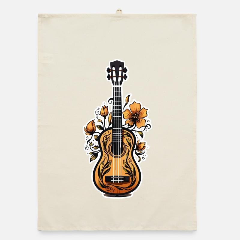 Graphiques Ukulele Torchon bio