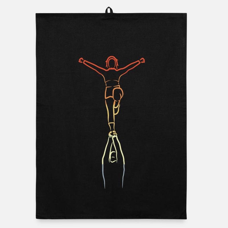 Vintage Cheerleader Drawing Organic dish towel