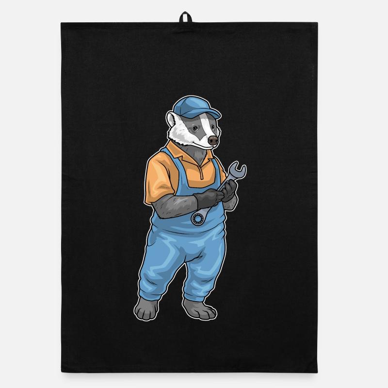Badger Mechanic Wrench Workshop Organic dish towel