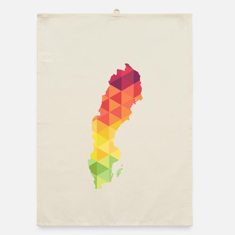 Sweden - Sverige - Sweden - abstract - map Organic dish towel