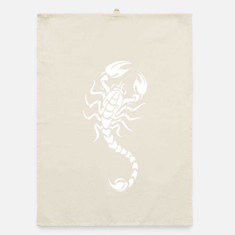 Night Contrast Scorpio Silhouette Organic dish towel