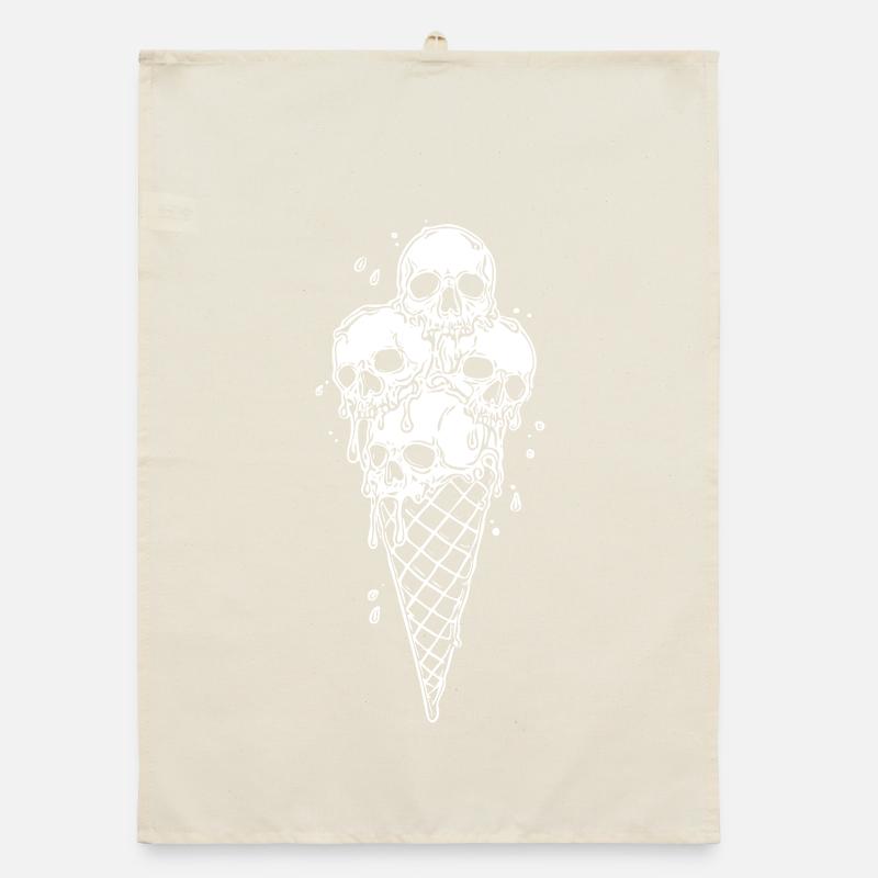 Skelett-Eiscreme Kunst Organic Geschirrtuch