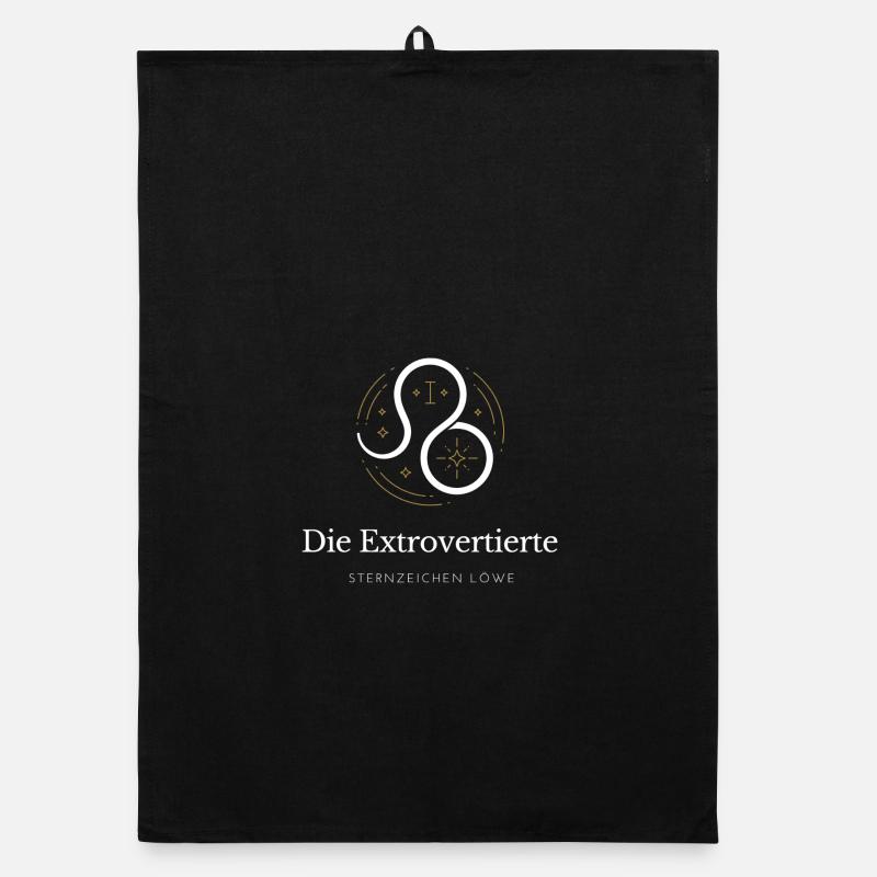 Leo Extrovert Logo Sternzeichen Organic Geschirrtuch