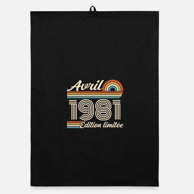  Avril 1981 anniversaire rétro 1981 April 1981 Torchon bio