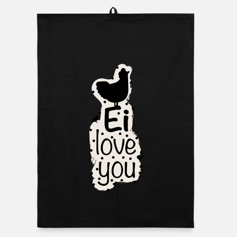 Ei love you Organic Geschirrtuch