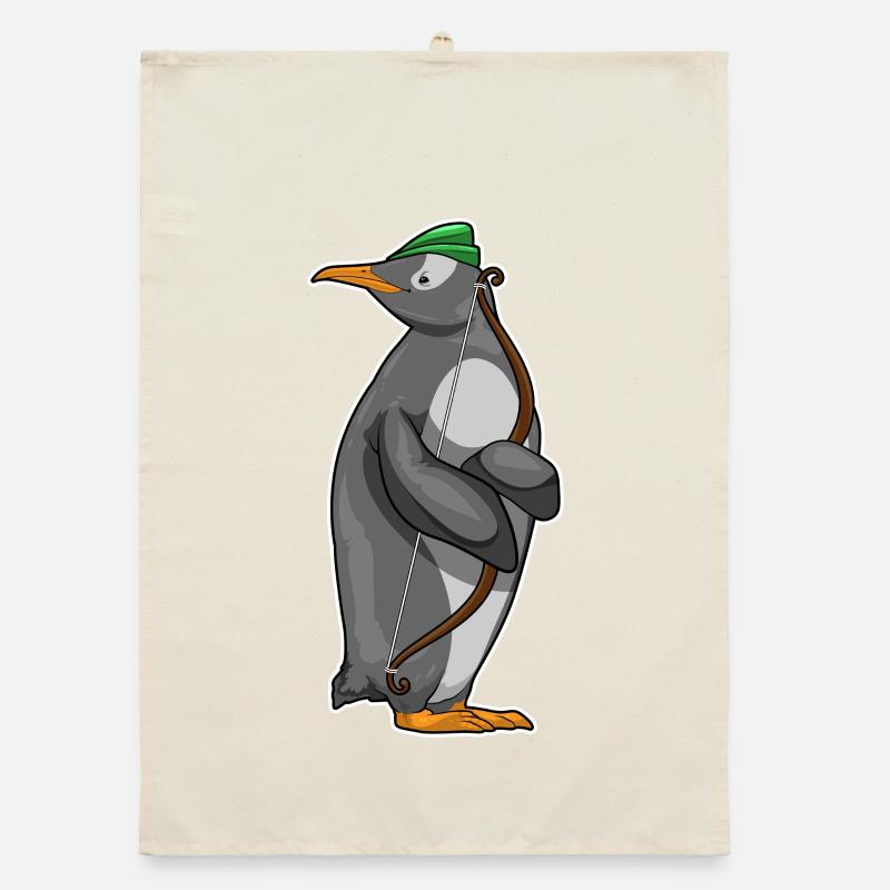 Penguin Archer Bow Organic dish towel