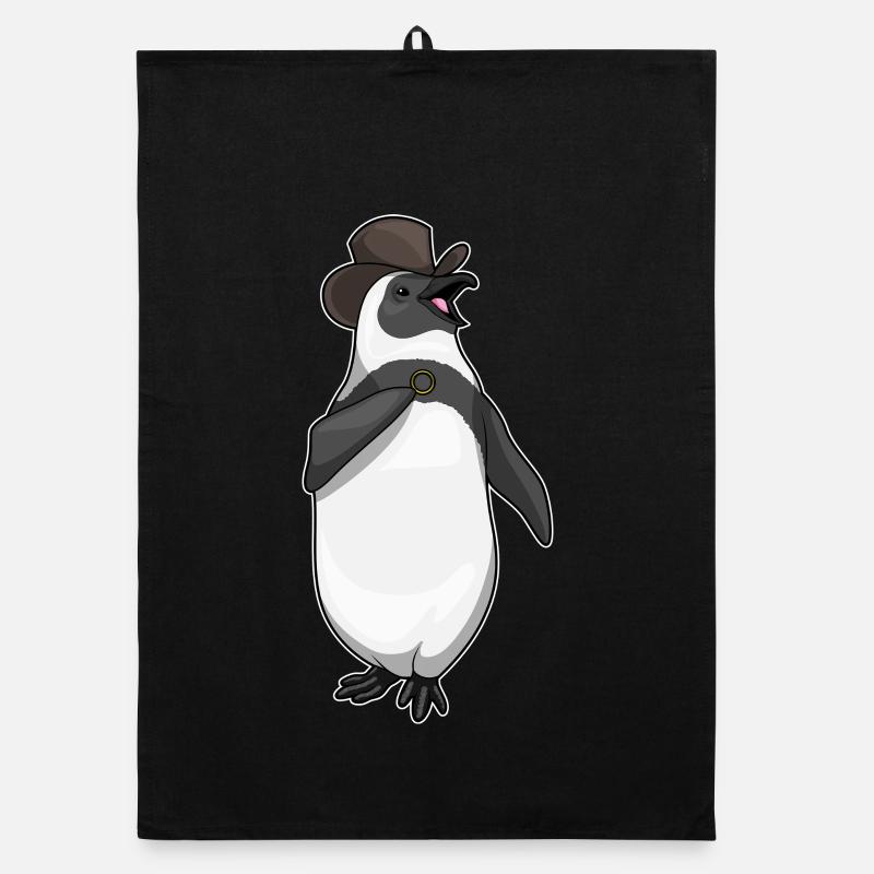Pinguin Bräutigam Ehering Hochzeit Organic Geschirrtuch