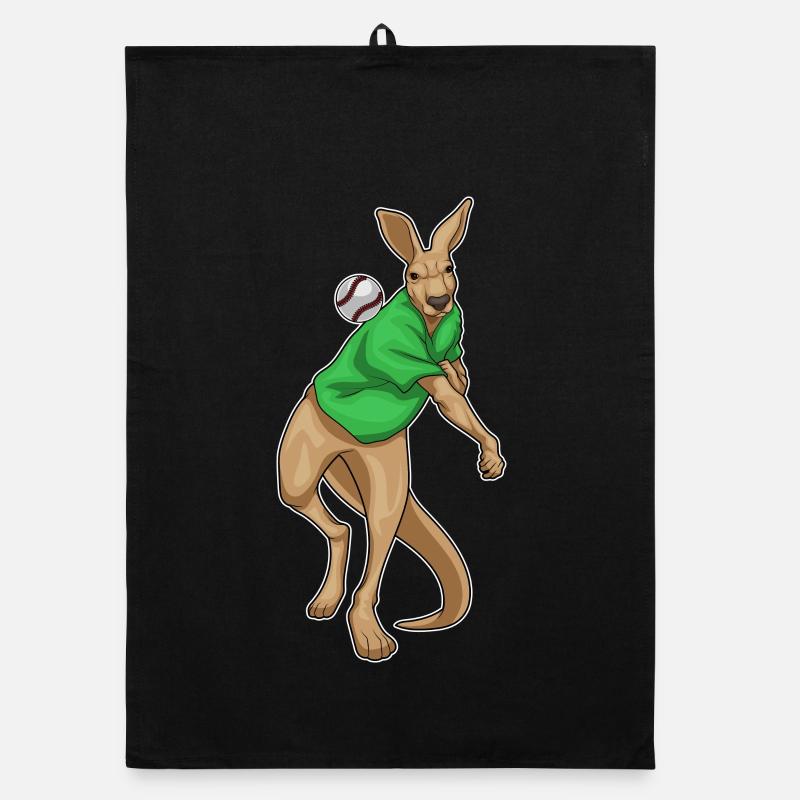Kangaroo Baseball Organic dish towel