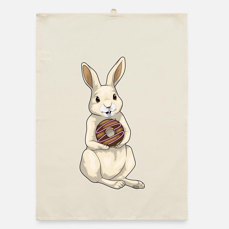 Bunny Donut Organic dish towel