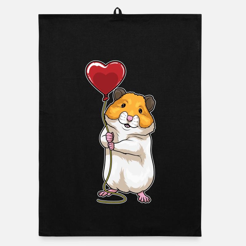 Ballon Cœur de Hamster Torchon bio
