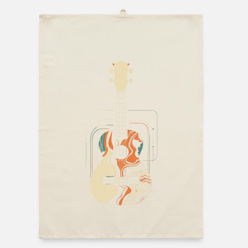 Ukulele Grafik Organic Geschirrtuch