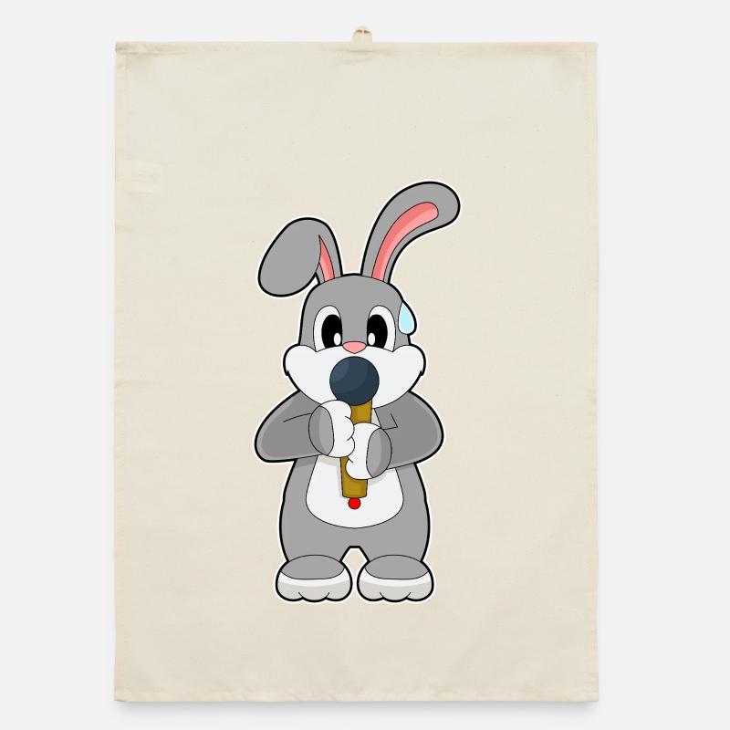 Bunny Singer Microphone Singing Organic dish towel