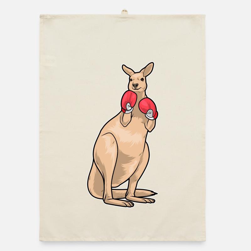 Kangaroo Boxer Boxer Gants de boxe Torchon bio