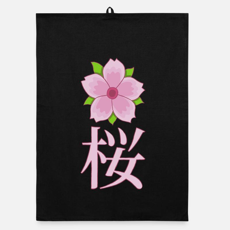 Kirschblüte manga Organic Geschirrtuch