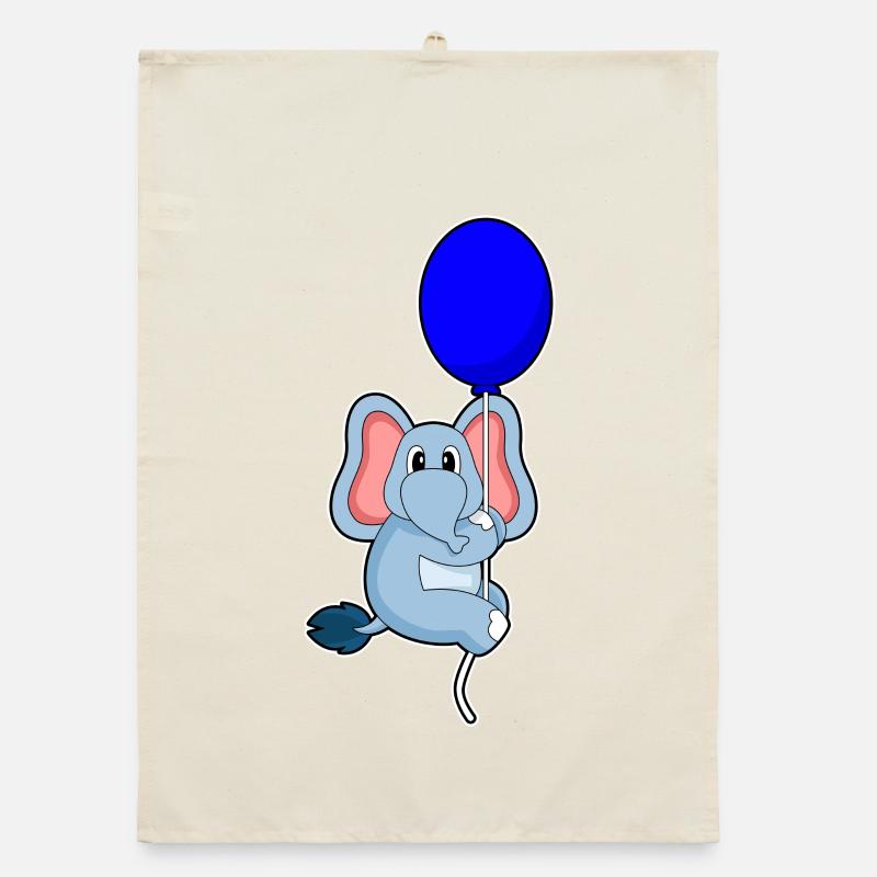 Elephant Balloon Organic dish towel