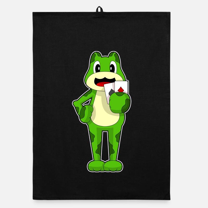 Frosch Poker Pokerkarten Organic Geschirrtuch