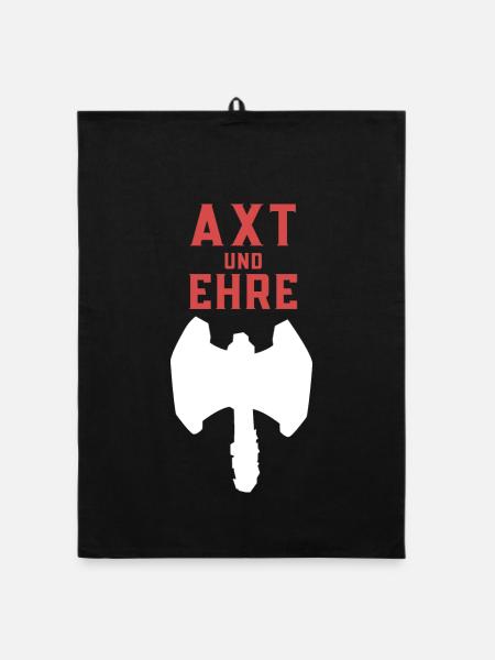 Axe and Honor - Organic dish towel - black - Front
