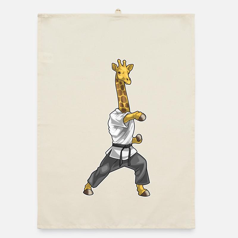 Girafe Karaté Arts Martiaux Torchon bio