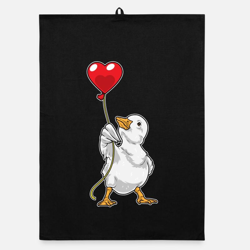Ente Luftballon Organic Geschirrtuch