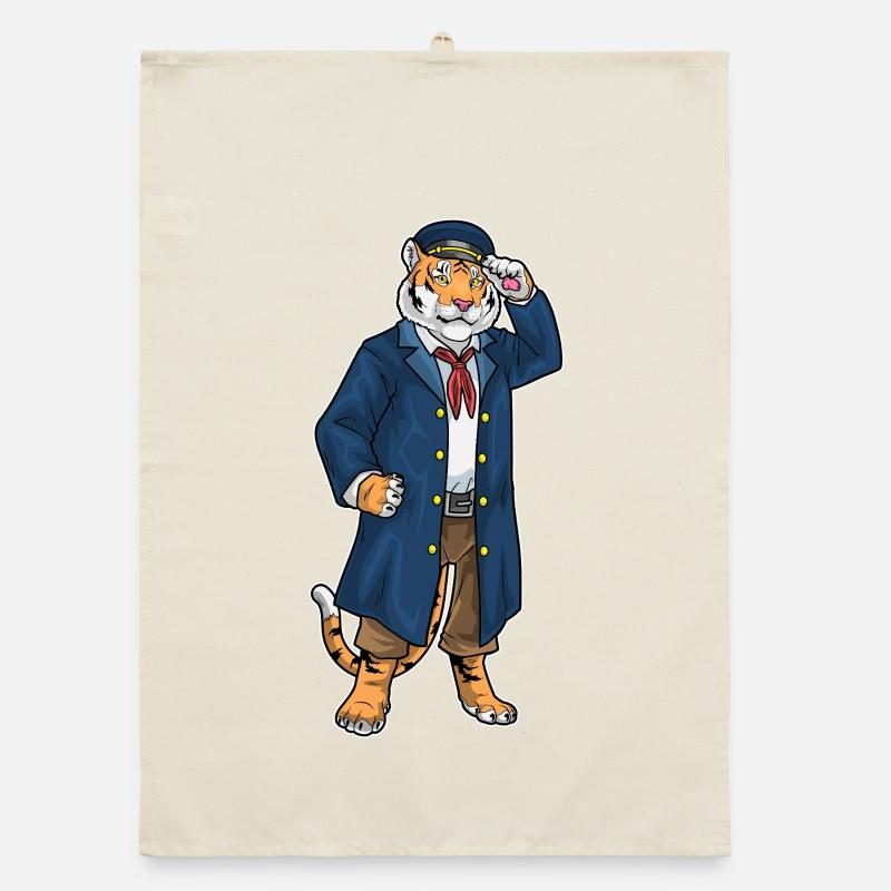 Tiger Sailor Sailor's Hat Organic dish towel