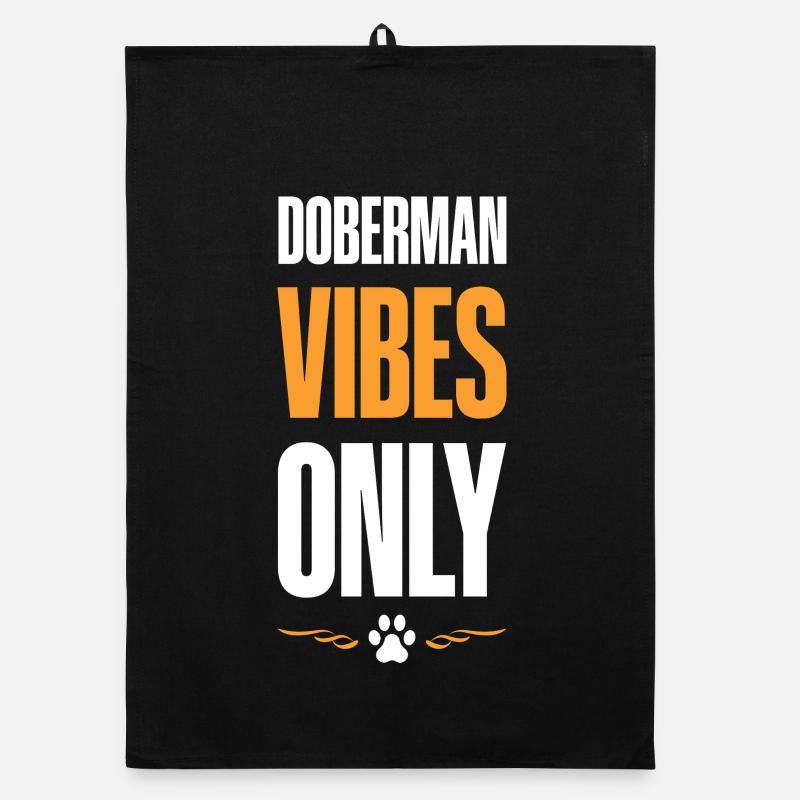 Doberman Vibes uniquement Torchon bio