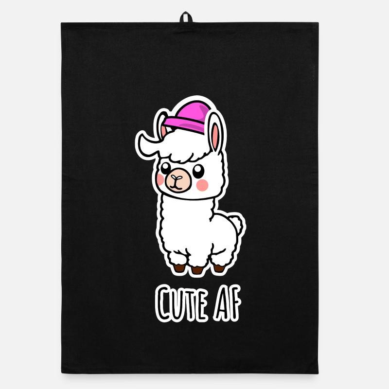 Cute AF Lama Baby oder Alpaka Organic Geschirrtuch