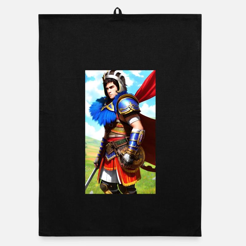 Mehrfarbiger Ritter Gladiator Organic Geschirrtuch