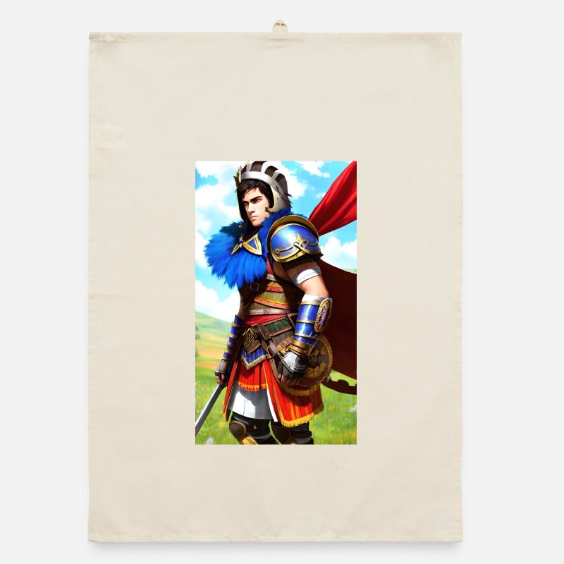 Multicolor Knight Gladiator Organic dish towel