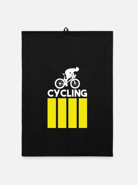 Cycling - Modern - Organic Geschirrtuch - Schwarz - Vorne