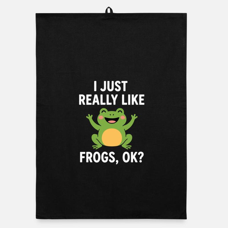 J’aime beaucoup les grenouilles Design Torchon bio