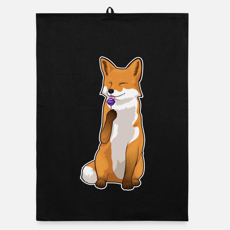 Fox lollipops Organic dish towel