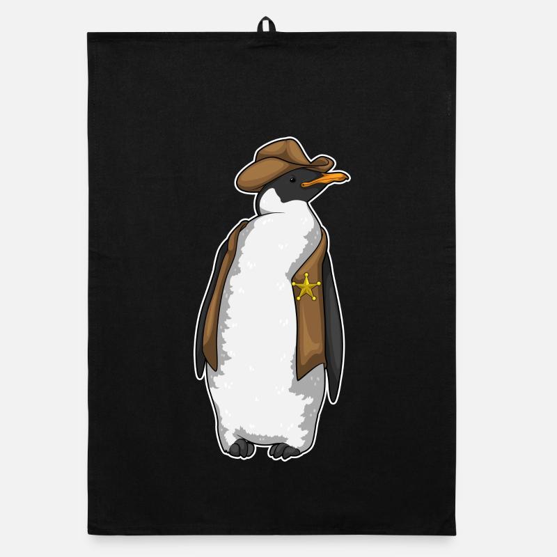 Shérif pingouin Torchon bio