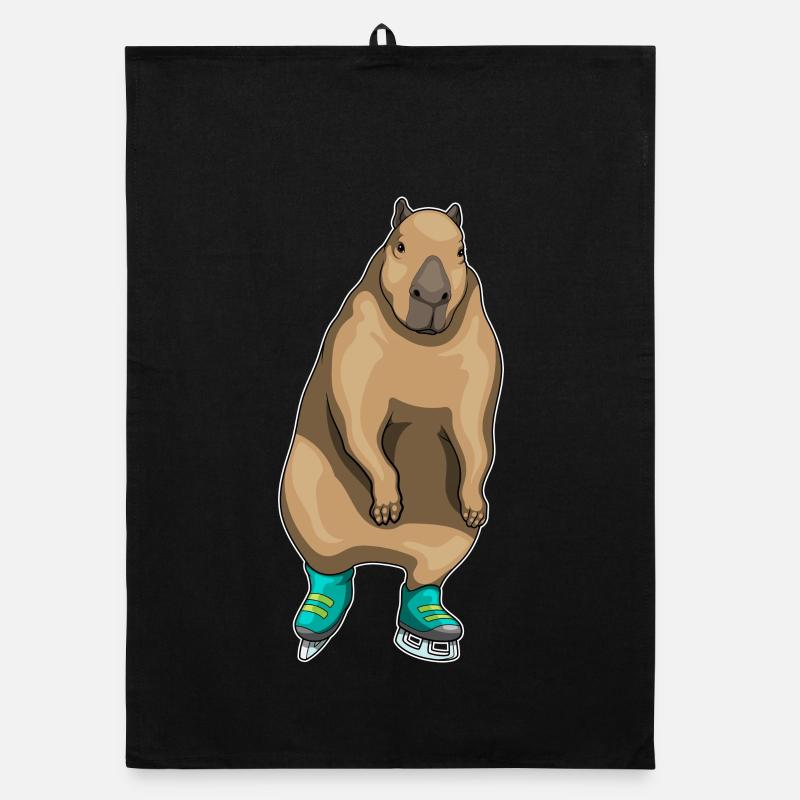 Capybara, Patinage sur glace, Patins à glace Torchon bio