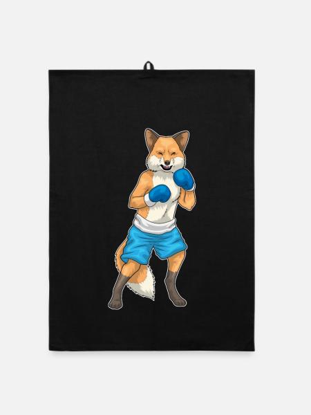Fuchs Boxer Boxing Gloves Boxing - Organic dish towel - black - Front