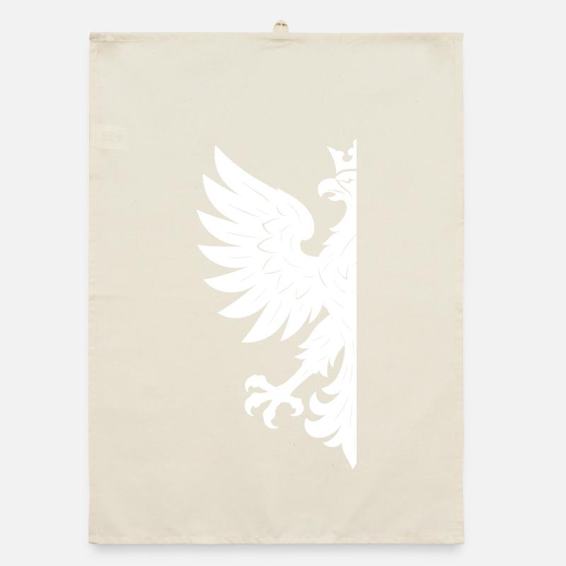 Pologne Polska Aigle drapeau drapeau blanc cadeau Torchon bio