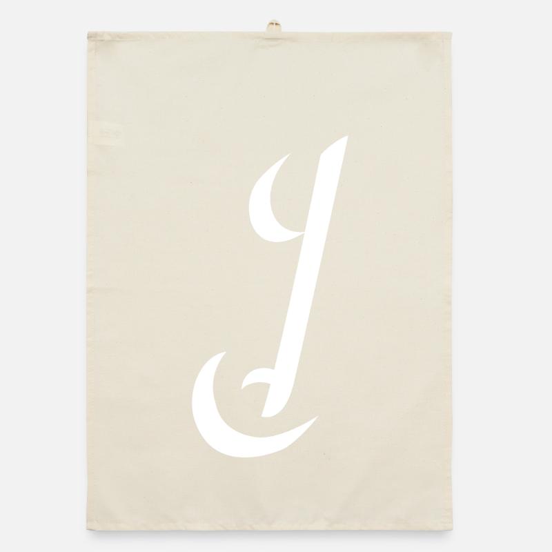 Letter J, Name, der Buchstabe J Organic Geschirrtuch