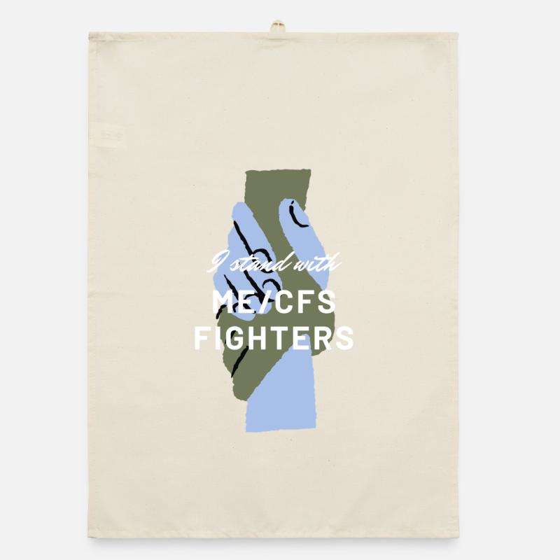 ME/CFS I stand with ME/CFS Fighters white Organic Geschirrtuch