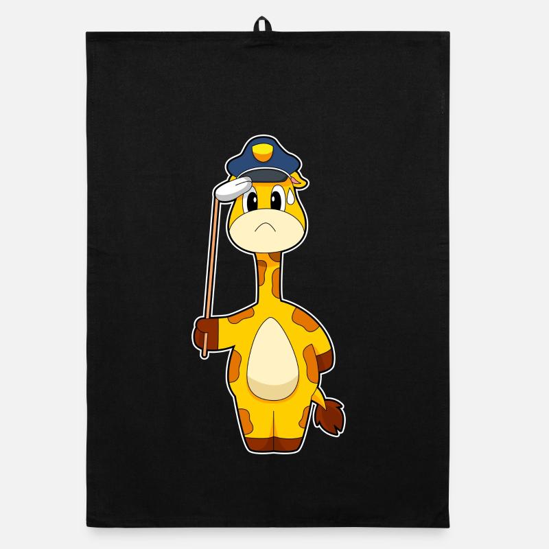 Giraffe Polizist Polizei Organic Geschirrtuch
