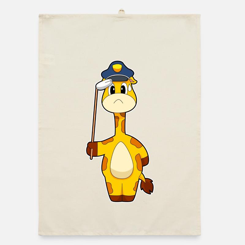Giraffe Policier Torchon bio