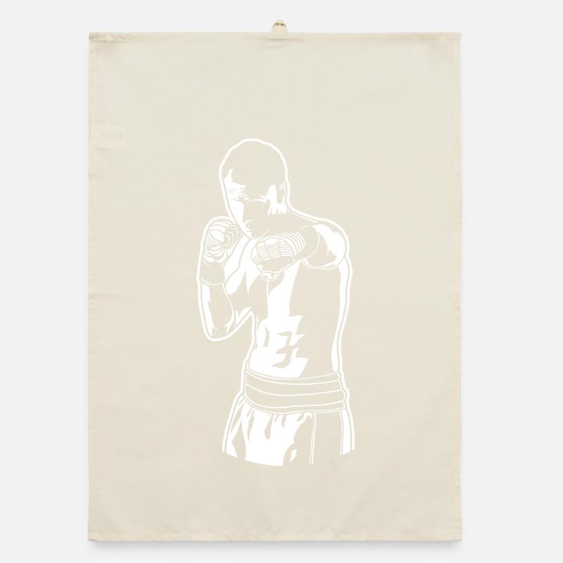 Boxer Sketch Organic dish towel